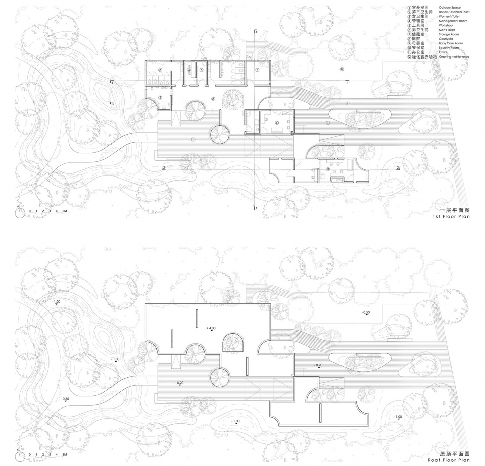 技术图纸 02 林隐轩平面图 @VIA 维亚景观 tianlin park tourist center shanghai by viascape design