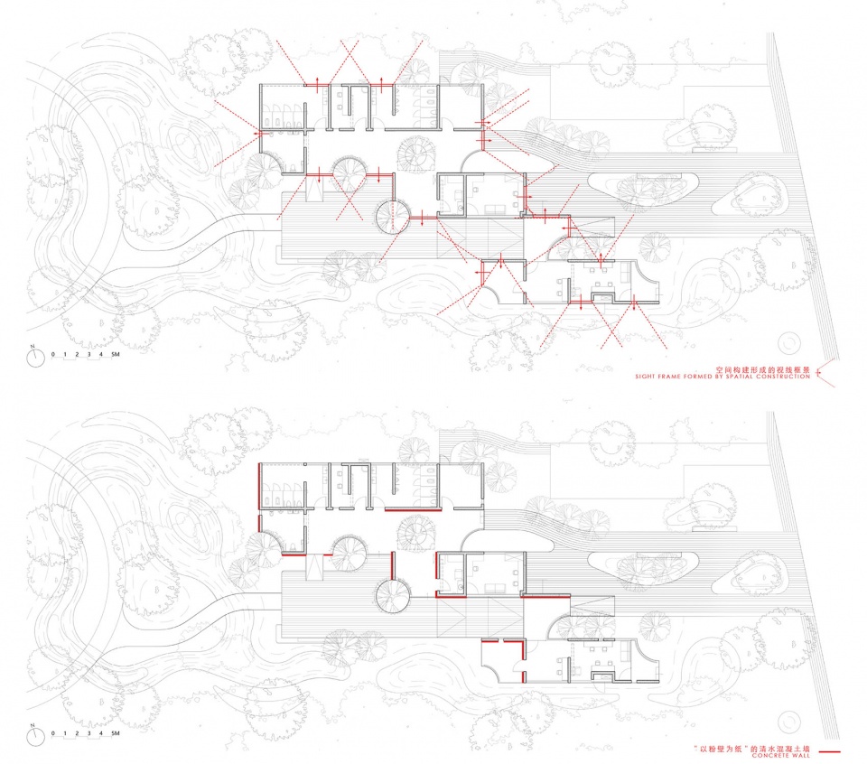技术图纸 03 林隐轩空间借景分析 @VIA 维亚景观 tianlin park tourist center shanghai by viascape design