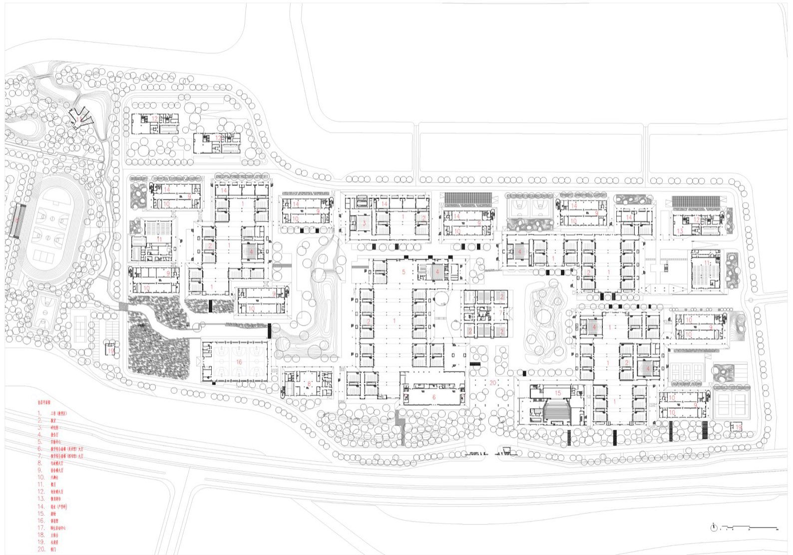 校区首层平面 Campus 1st floor plan ©FCJZ g3z