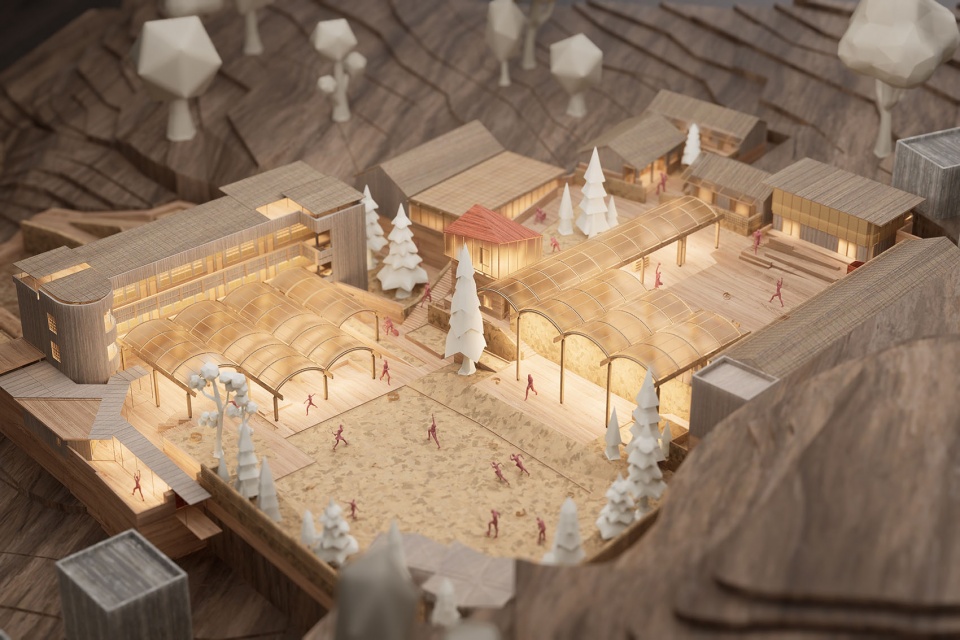 模型渲染1 制作:造作建筑 transformation and regeneration of sunao primary school by zaozuo architecture studio