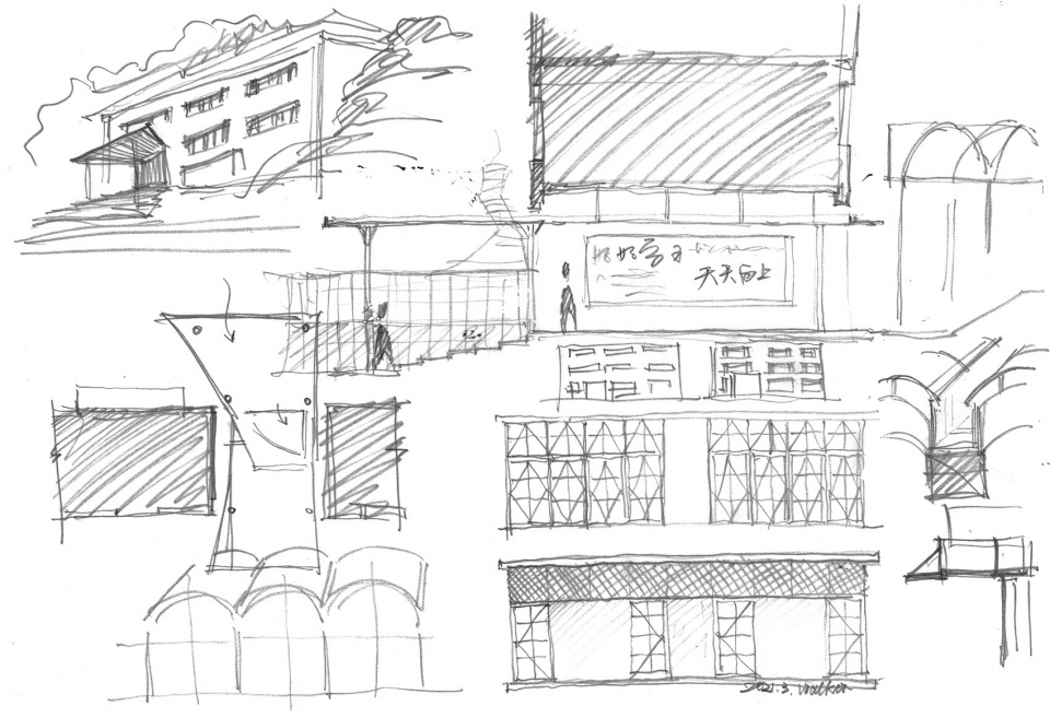 设计手稿 transformation and regeneration of sunao primary school by zaozuo architecture studio