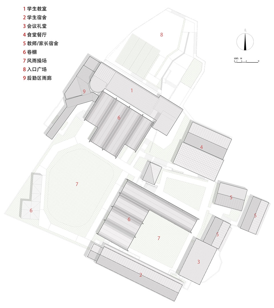 总平面 transformation and regeneration of sunao primary school by zaozuo architecture studio
