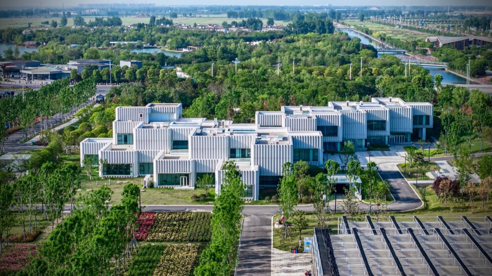 nanyang world rose grand view garden scientific research building design by atelier folie
