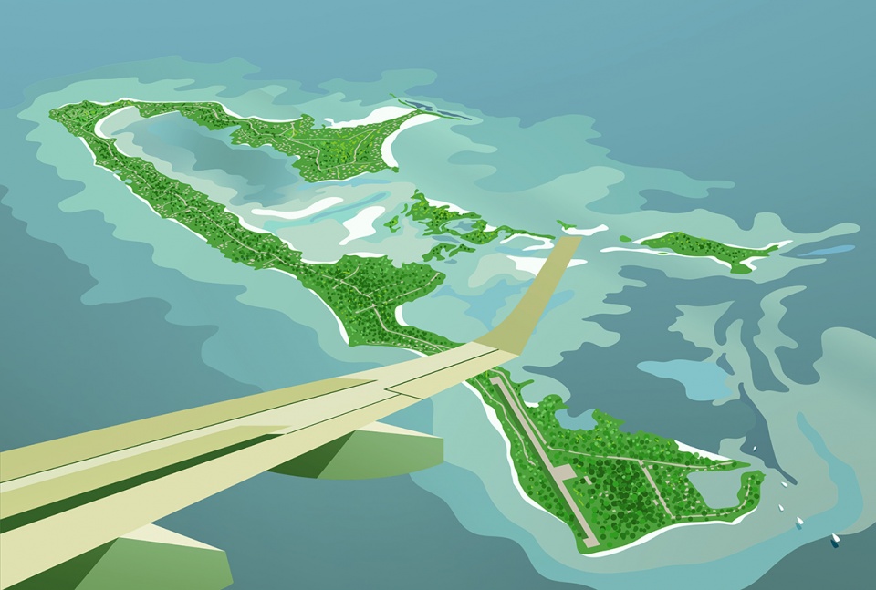 Illustration of landmarks around the world by André Chiote