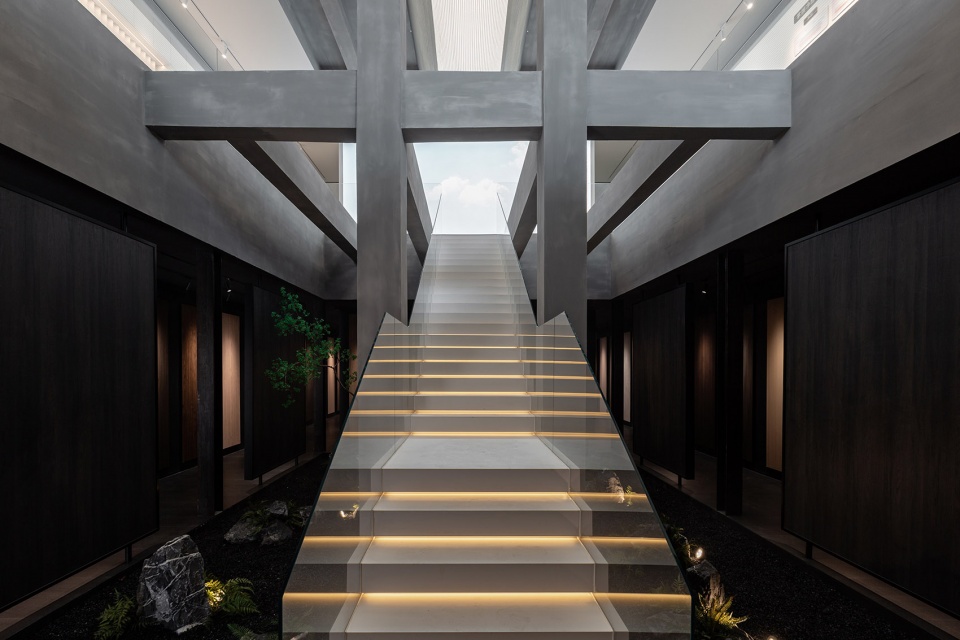 cloud life board exhibition hall by a n d design