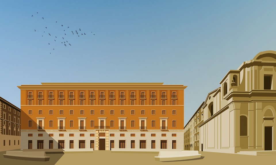 Illustration of landmarks around the world by André Chiote