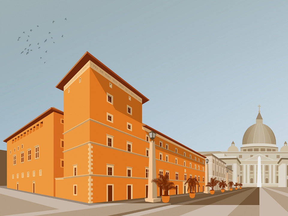 Illustration of landmarks around the world by André Chiote