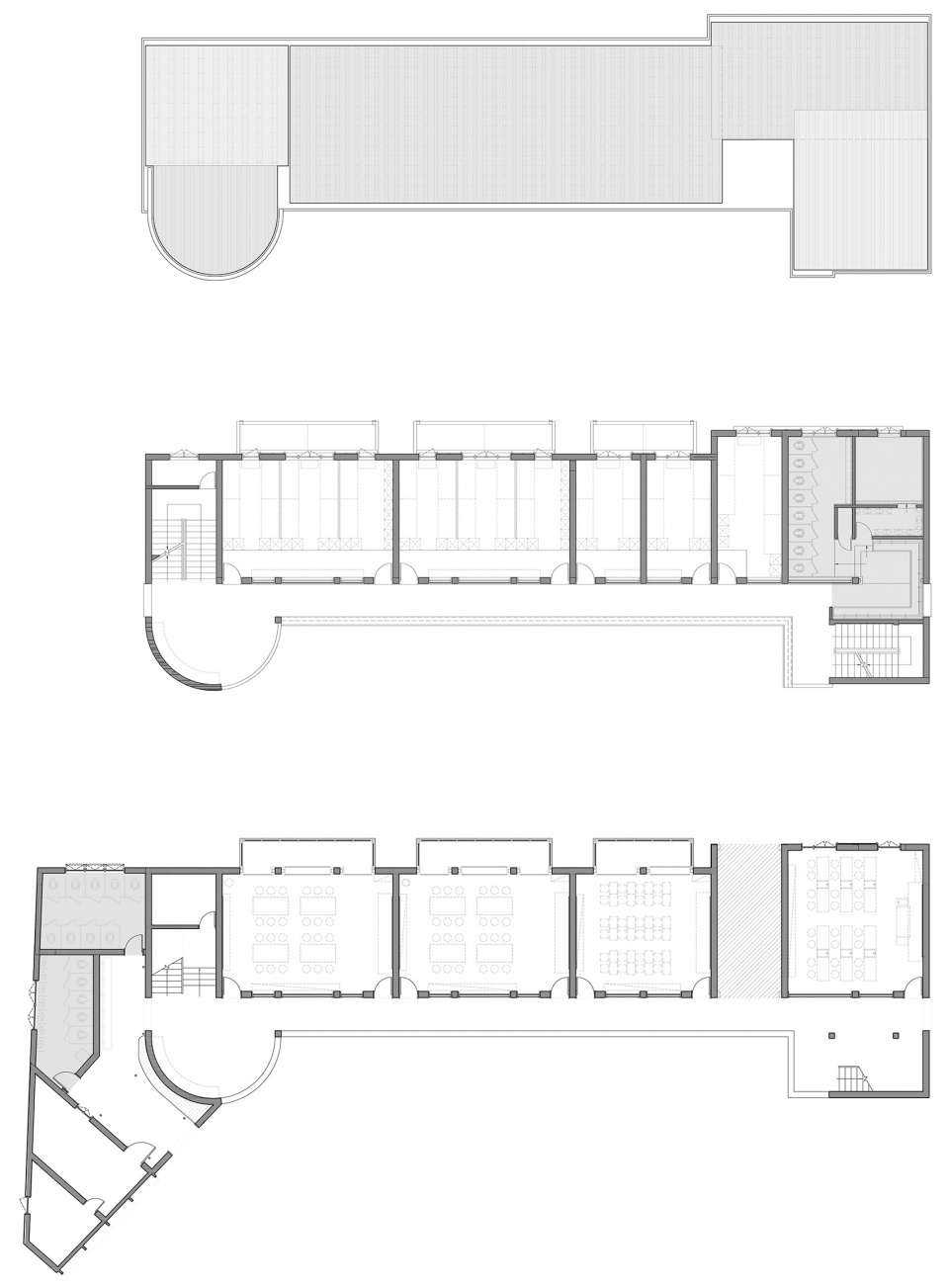 主教学楼改造) 各层平面 transformation and regeneration of sunao primary school by zaozuo architecture studio