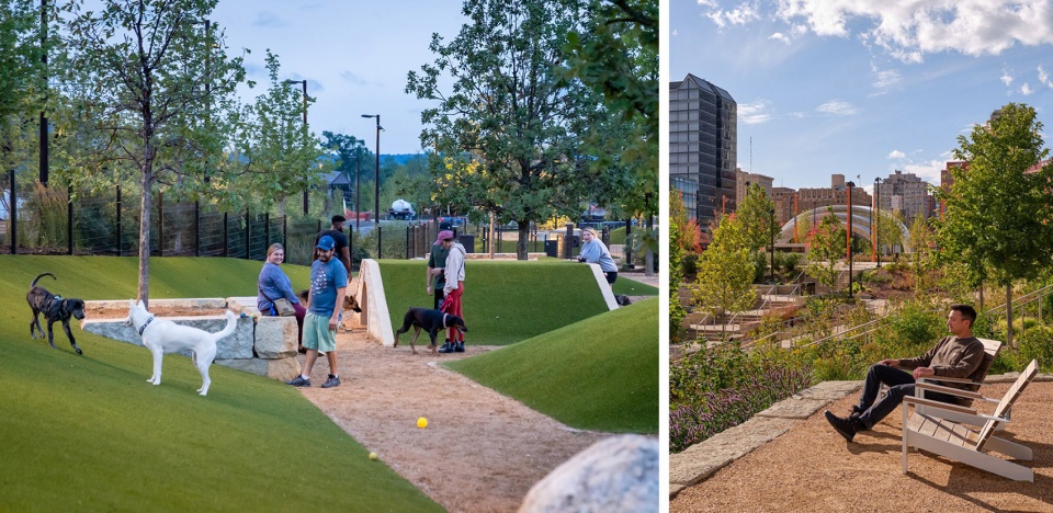 2023 ASLA GENERAL DESIGN AWARD OF HONOR Remaking a 1970s Downtown Park Into a New Public Realm by OJB Landscape Architecture