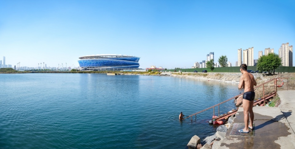 Dalian Suyu Bay Football Stadium by hit