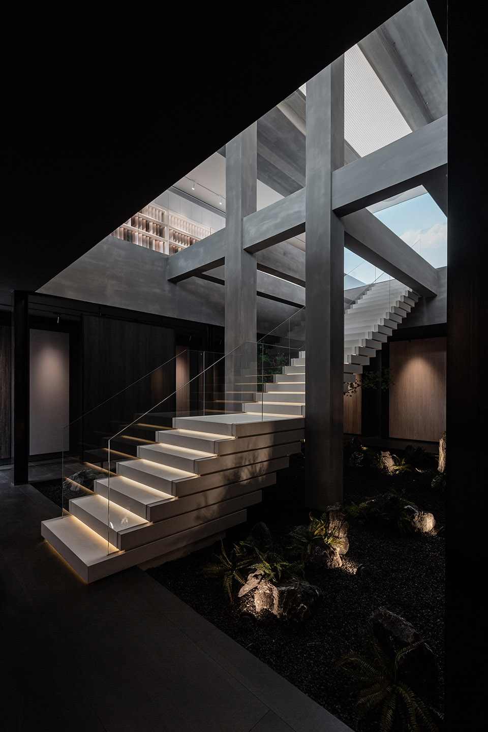 cloud life board exhibition hall by a n d design
