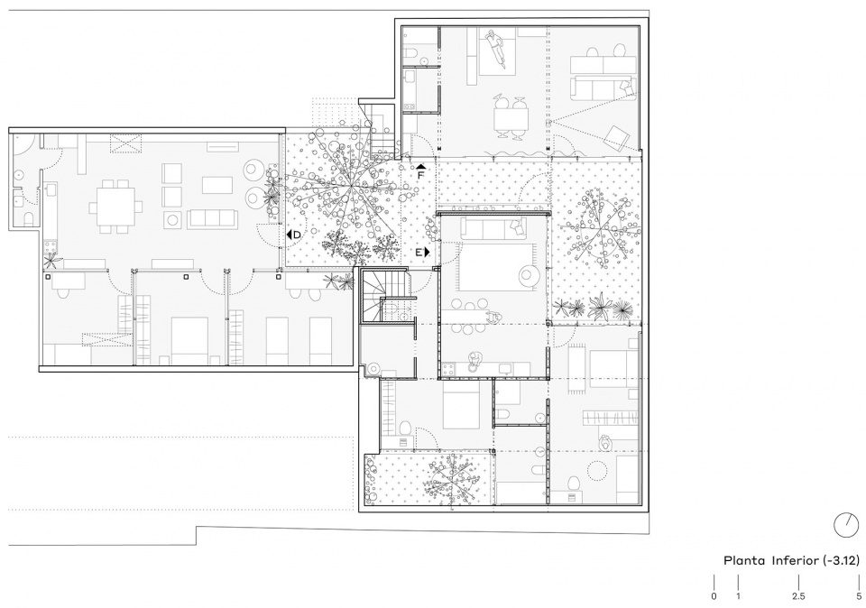Planta inferior casa padel by nunez ribot arquitectos