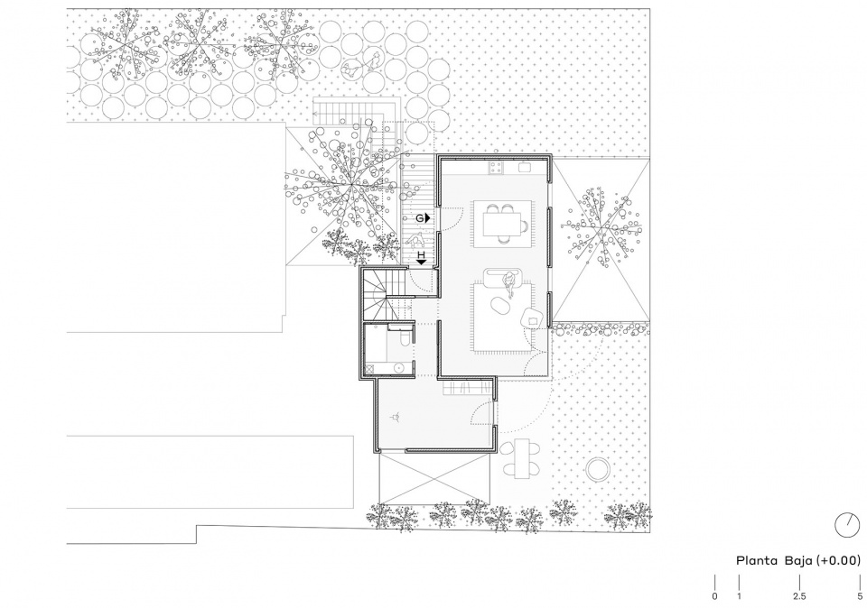 Planta Baja casa padel by nunez ribot arquitectos