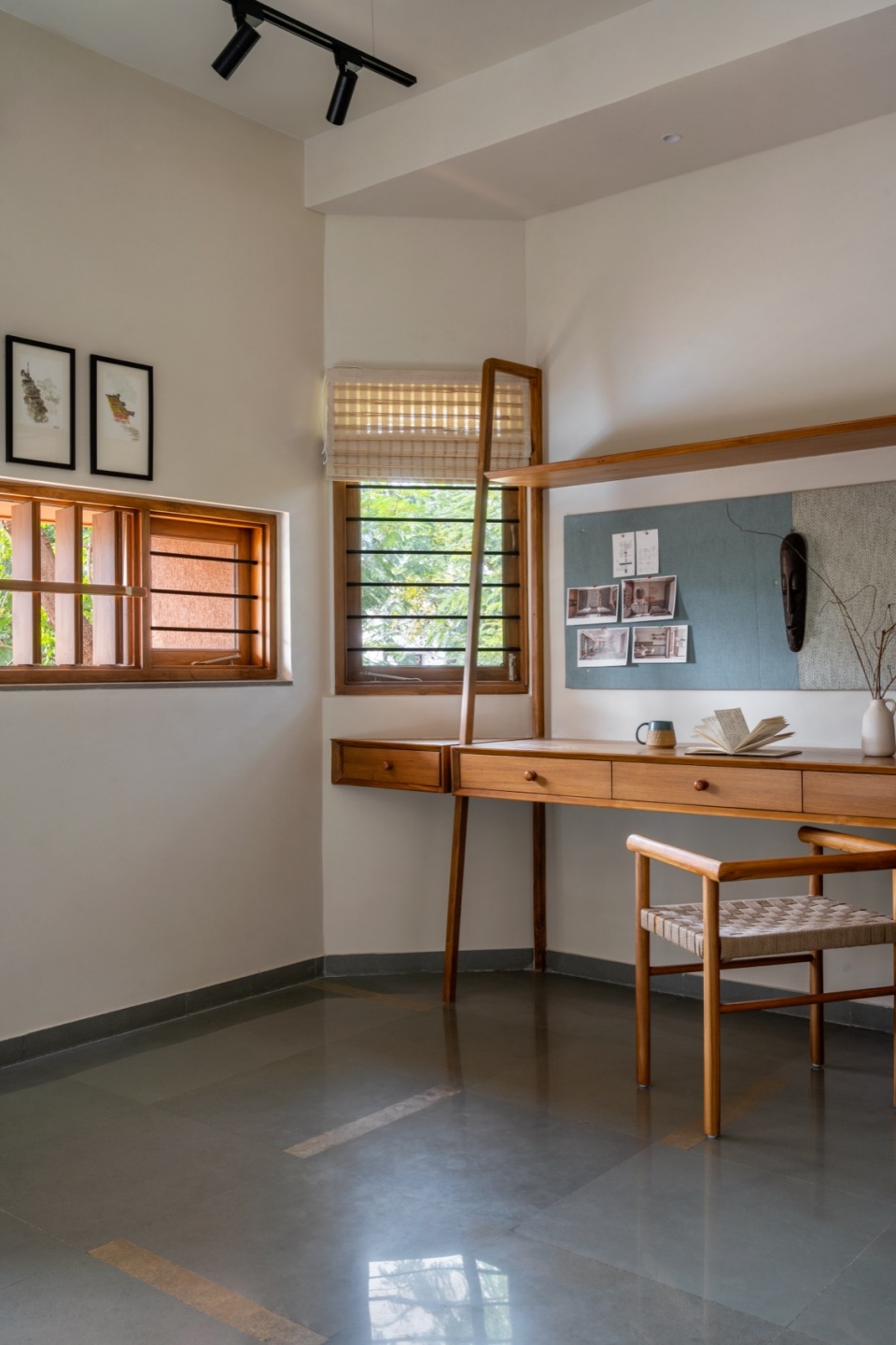 Bedroom 02 first floor sketches by Netra Bafna of places we travelled to terra kota house by terra firma architects