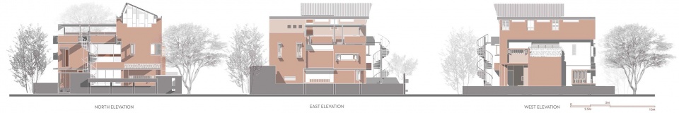 ELEVATIONS terra kota house by terra firma architects re