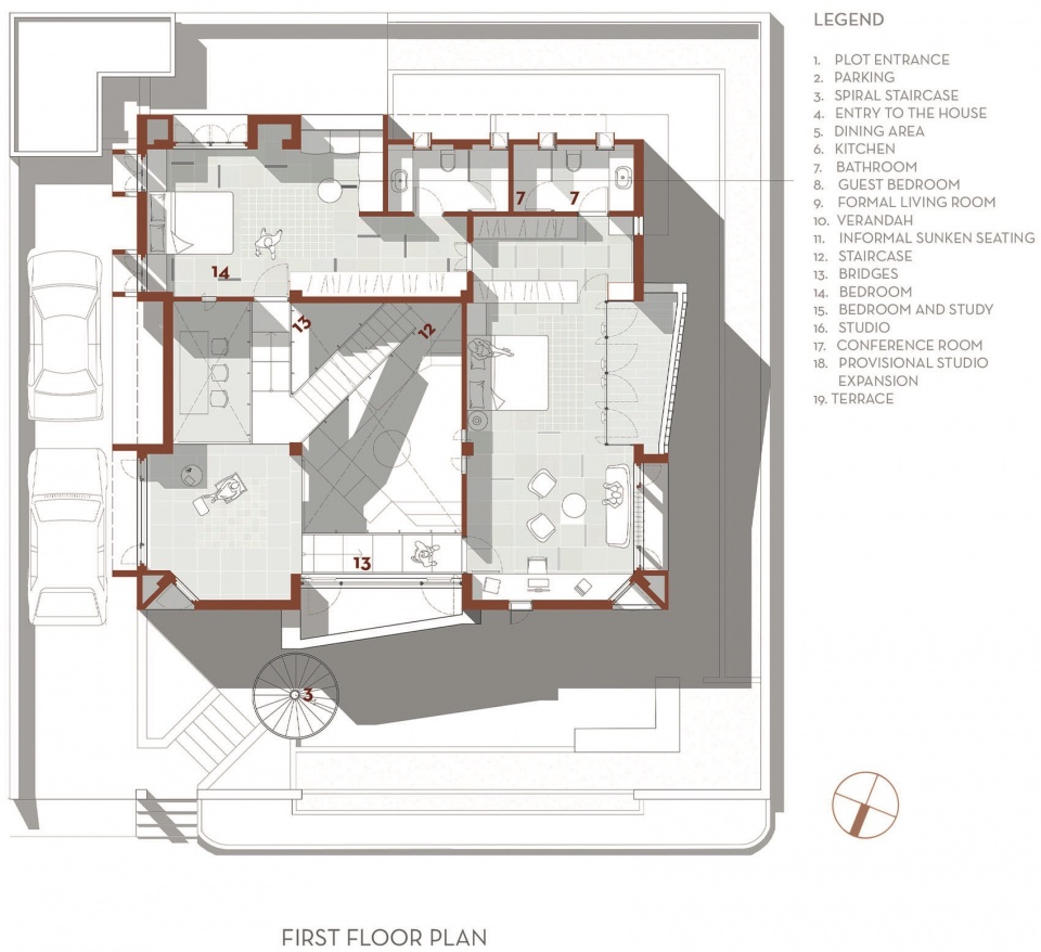 first floor plan terra kota house by terra firma architects re