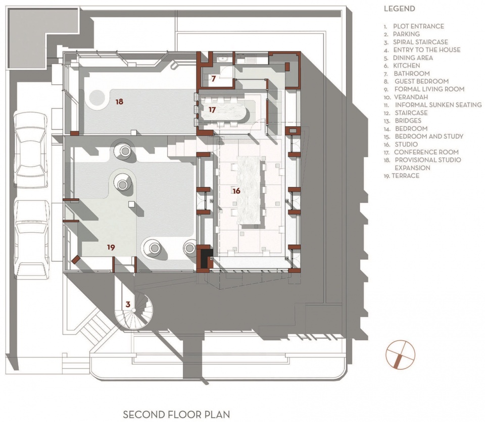 second floor plan terra kota house by terra firma architects re