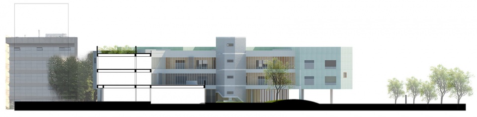 剖面二 jingan yuyao road kindergarten branch by atelier liu yuyang architects