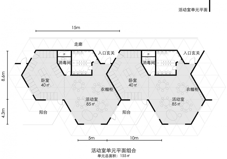活动室单元平面 jingan yuyao road kindergarten branch by atelier liu yuyang architects