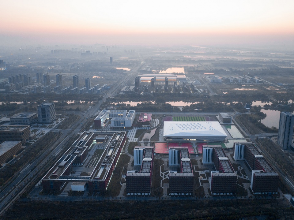 bohai university of science and technology gymnasium by adcas