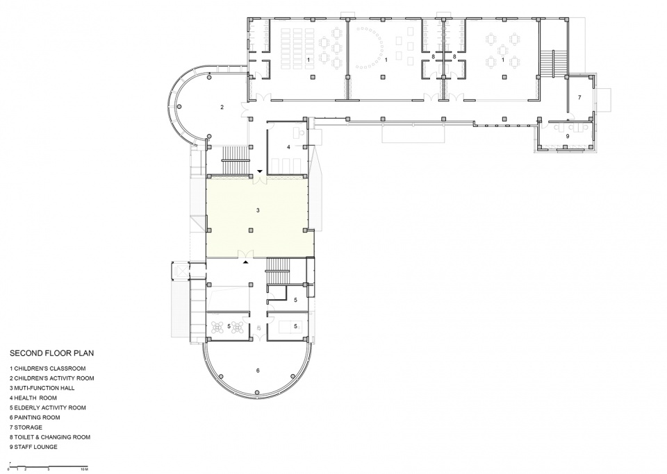 the qinghuayuan intergenerational community center renovation by atelier xi
