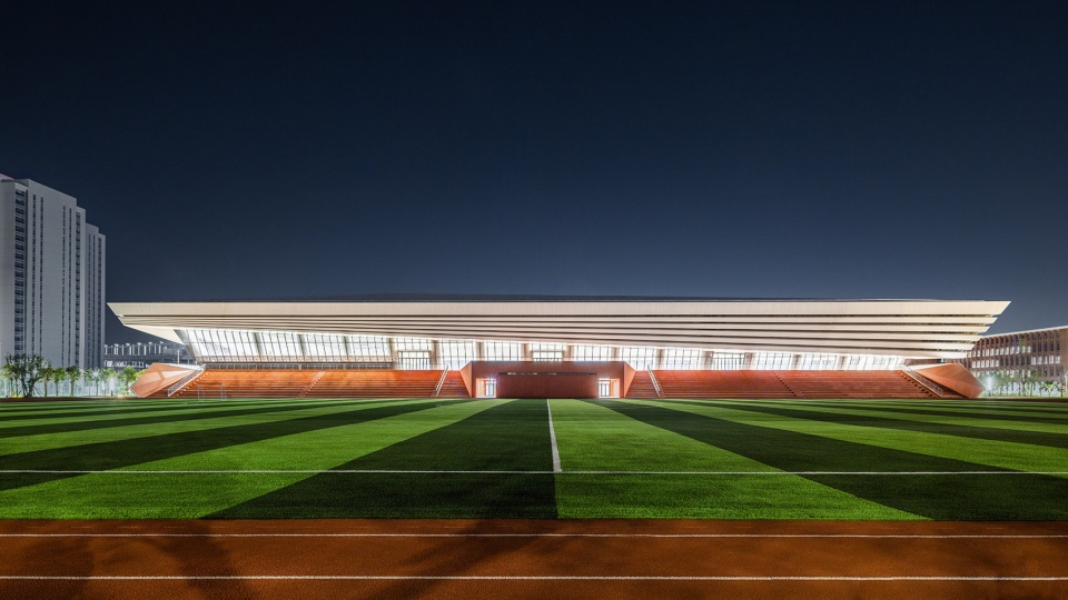 bohai university of science and technology gymnasium by adcas
