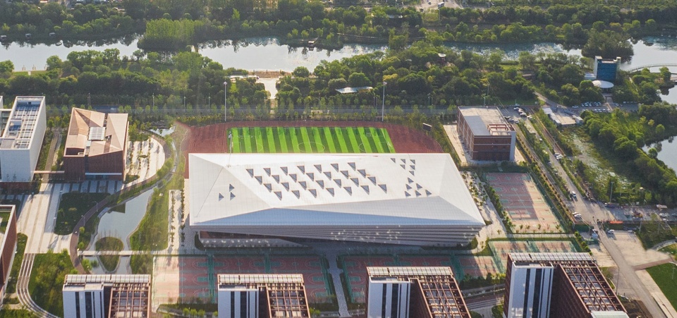 bohai university of science and technology gymnasium by adcas