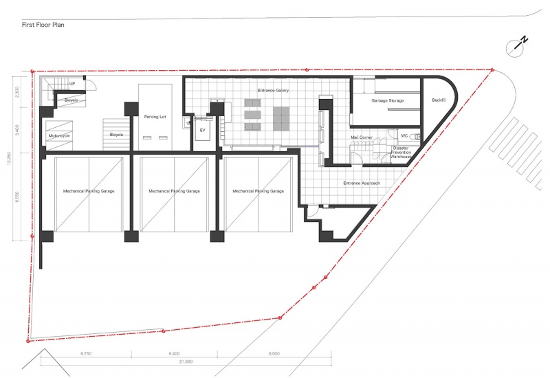 monochrome in fukuoka by sako architects