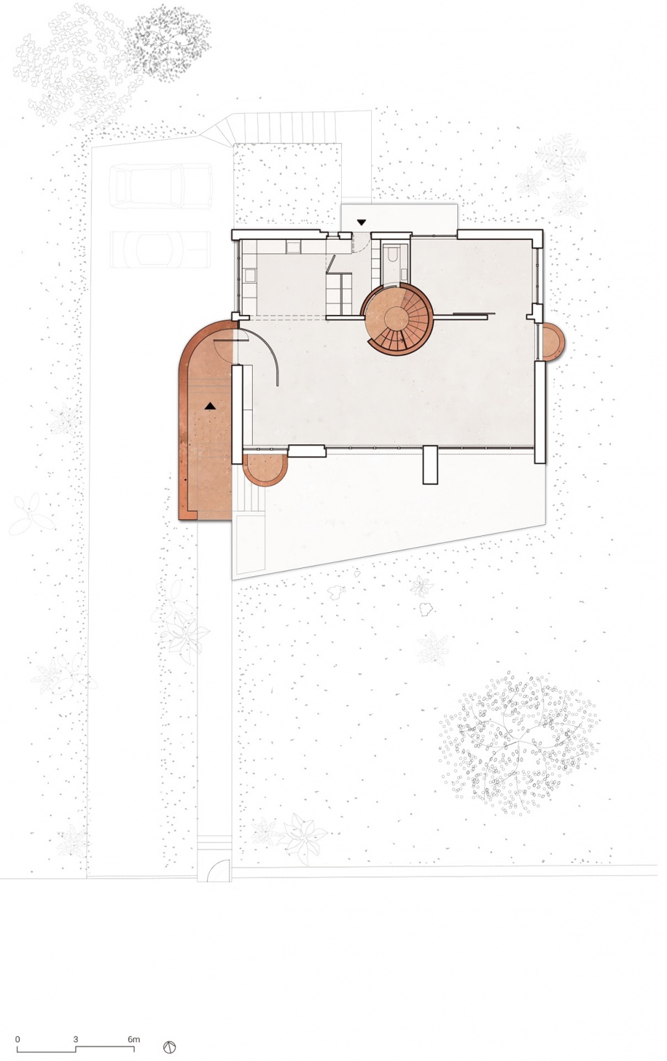 House Rehabilitation with Bricks Shards Atelier Delalande Tabourin