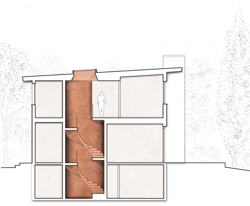 House Rehabilitation with Bricks Shards Atelier Delalande Tabourin