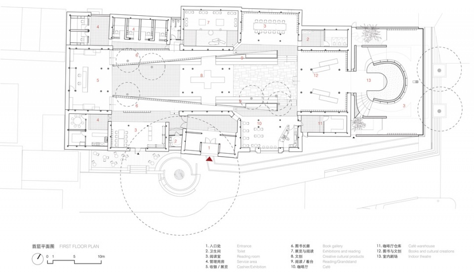 首层平面图 Ground floor plan ©迹·建筑事务所TAO