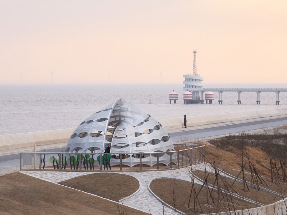 three ecological pavilions by the sea by hcch studio