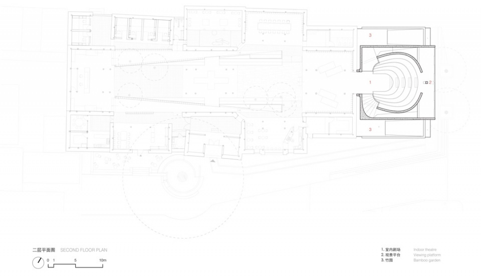 二层平面图 Second floor plan ©迹·建筑事务所TAO