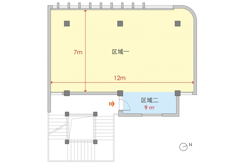 现状空间大小 shan ye by no10 architects