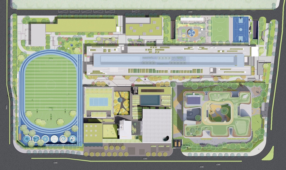 suzhou mountain bilingual school landscape by open zscape