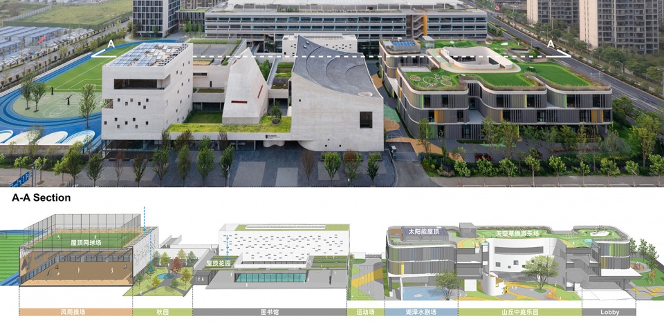 suzhou mountain bilingual school landscape by open zscape