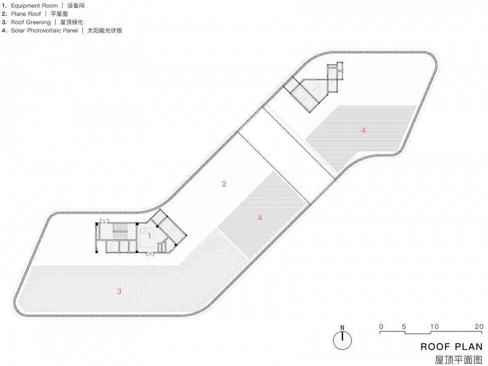 Roof Plan 屋顶平面图©UAD