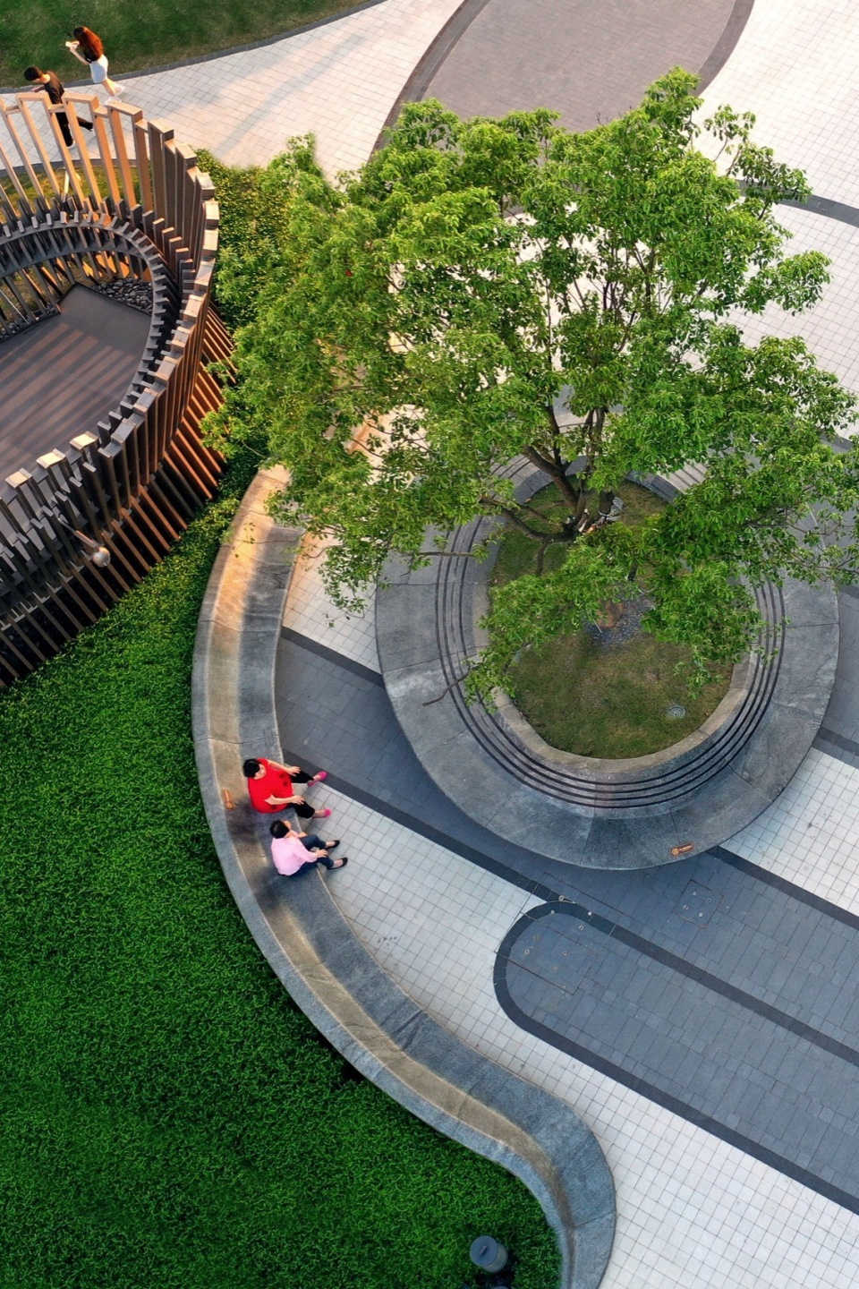 休息区鸟瞰,Aerial view of rest area © 三毛