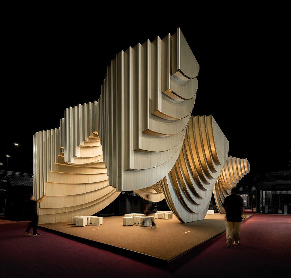 aluminum grotto and public ground by has design and research
