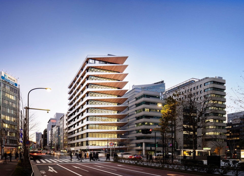 ginsen nishi shimbashi building by nikken sekkei ltd