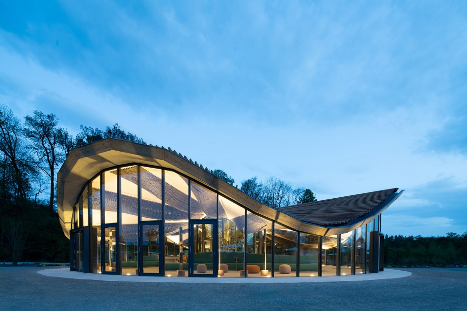 hybrid flax pavilion by intcdc of university of stuttgart