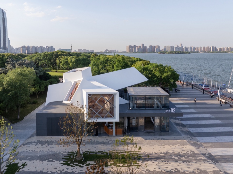 wind garden post station by isozaki huqian partners