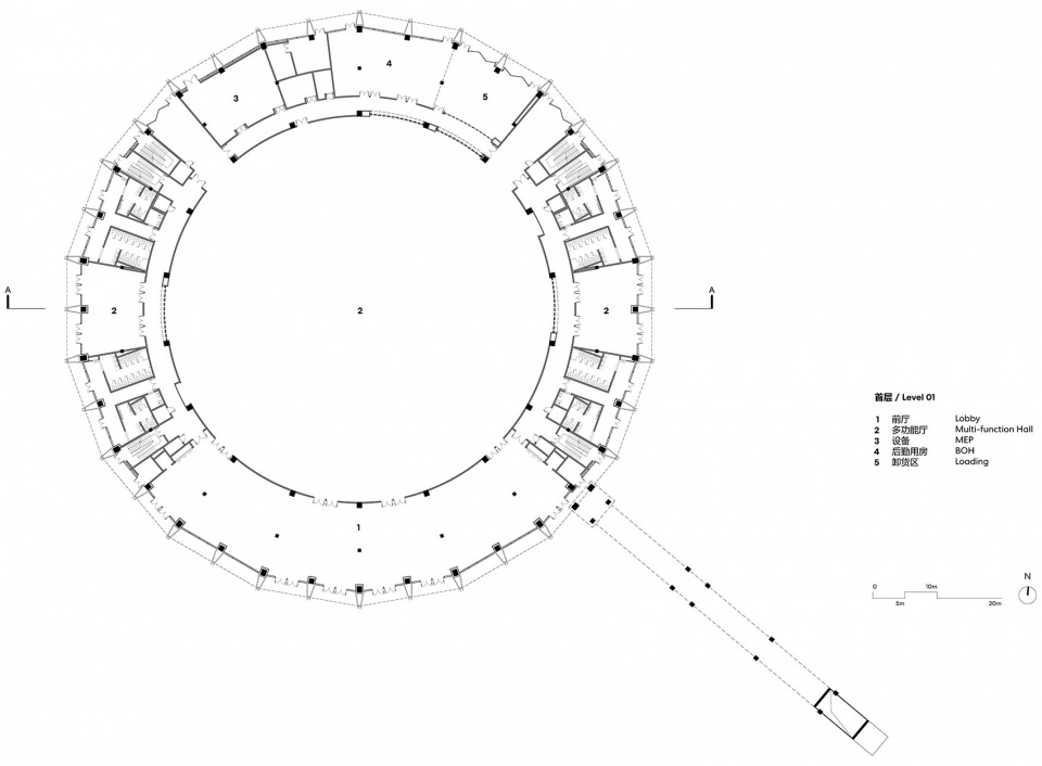 ©SHL Plan Level 1 the west bund dome art center