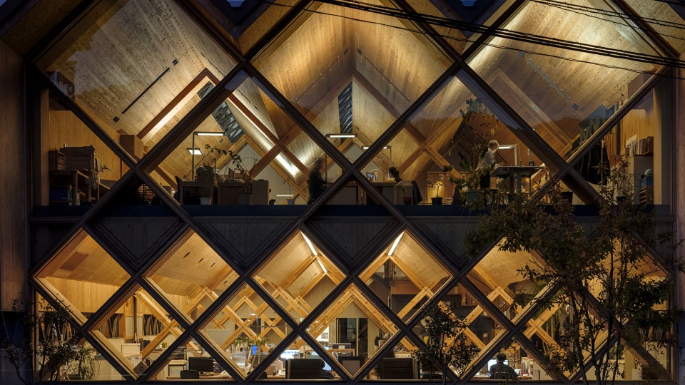 meiken lamwood corp head office by nks2 architects