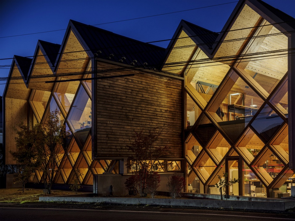 meiken lamwood corp head office by nks2 architects