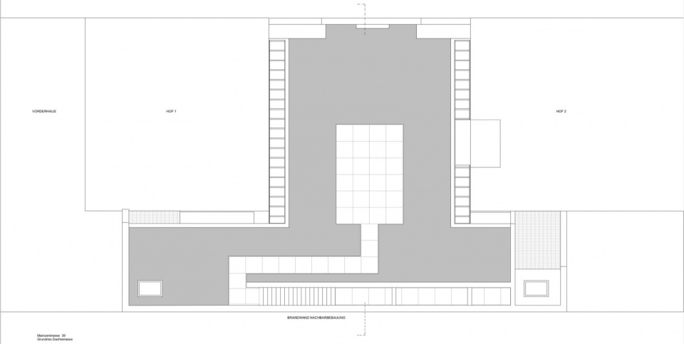 Roof with 20 concrete ribs Berlin Germany by ATELIER ZAFARI