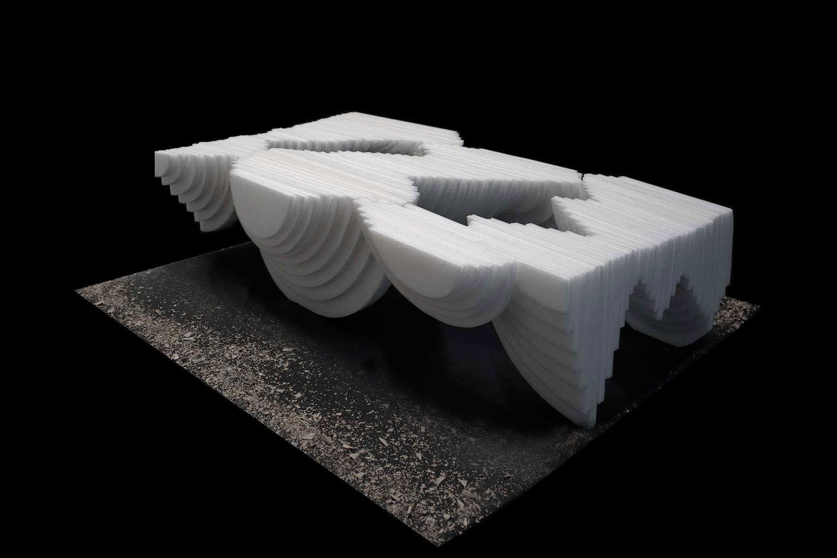 aluminum grotto and public ground by has design and research