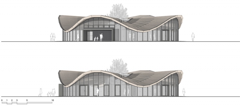 hybrid flax pavilion by intcdc of university of stuttgart