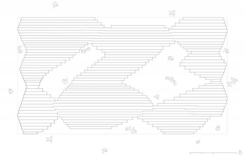 aluminum grotto and public ground by has design and research