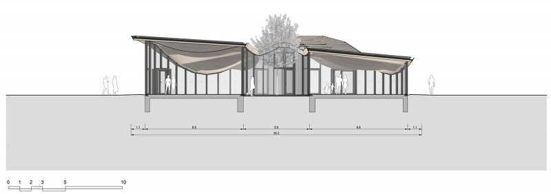 hybrid flax pavilion by intcdc of university of stuttgart